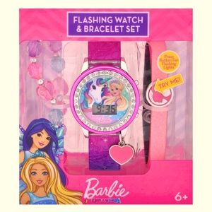 💗NEW Barbie Watch with 2 Bracelet - 3 Piece Set 💗